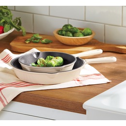 2-Piece Enameled Cast Iron Skillet Set, , large