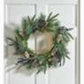 Lit Faux-Blueberry Wreath, , large