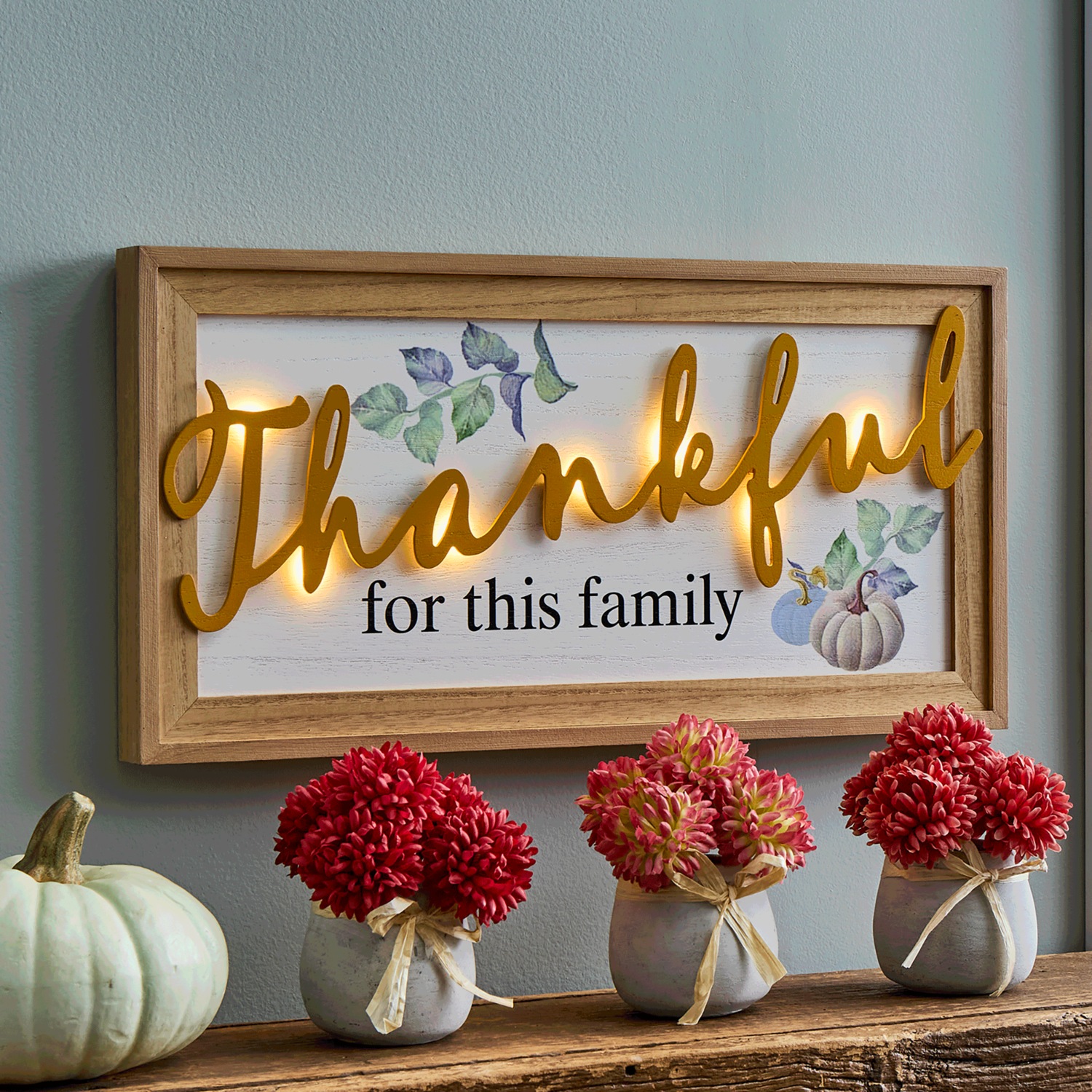 Lit Thankful for This Family Sign | Country Door