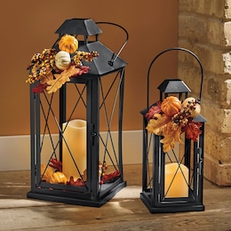 Set of 2 Harvest Candle Lanterns, , large