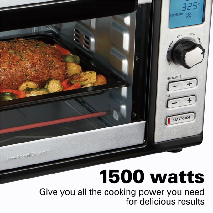 Hamilton Beach Digital Countertop Oven with Convection and Rotisserie, , large