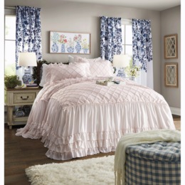 Josie Skirted Bedspread and Sham, , large