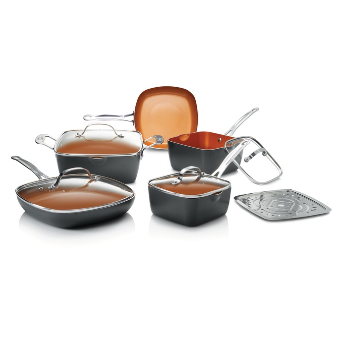 Gotham Steel Gray Non-Stick Aluminum Round Cookware Set (5-Piece