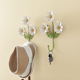 Set of 2 Daisy Wall Hooks, , large