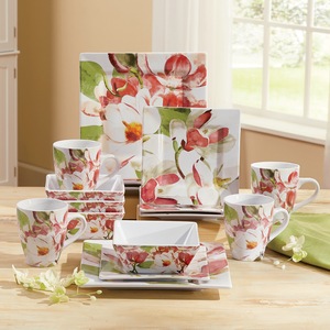 Traditional Magnolia Dinnerware Set, , large