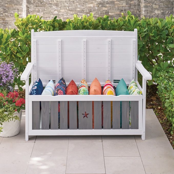 Large outdoor storage bench sales
