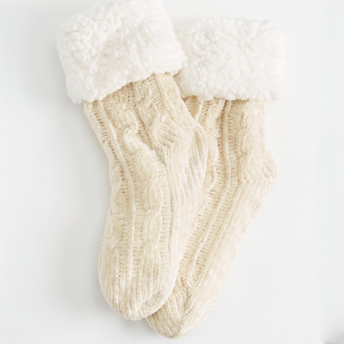 Crazy Soft Chenille Slipper Socks, , large