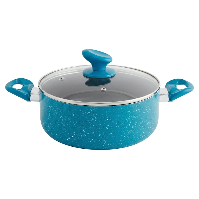 Chef Tested 11-Piece Granite Ceramic Nonstick Cookware Set, Teal, large
