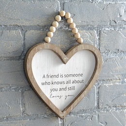A Friend Is Heart Shaped Wall Art, , large