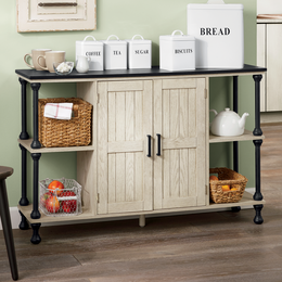Storage Furniture Kitchen Dining Room Buffet Hutch Country Door Farm Door Cabinet