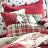 Christmas Holiday Patch Sherpa Appliqu&eacute; Quilted Sham, , large