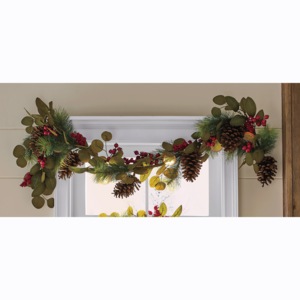 Berry, Pinecone and Dried Orange Garland, , large