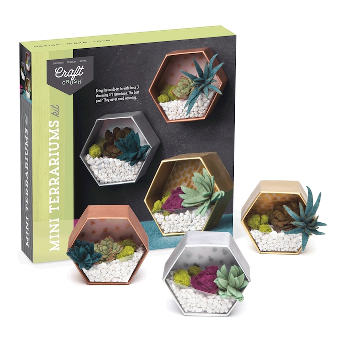 Craft Crush Mini Terrariums Kit, , large