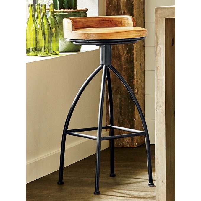 Blake Wood Bar Stool, , large
