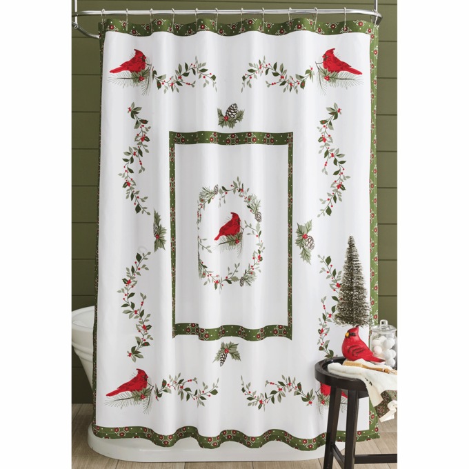 Cardinal Shower Curtain, , large