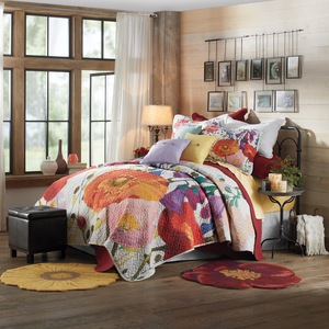 Floral Garden Oversized Quilt, , large