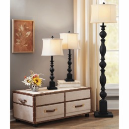 Set of 3 Warner Lamps, , large