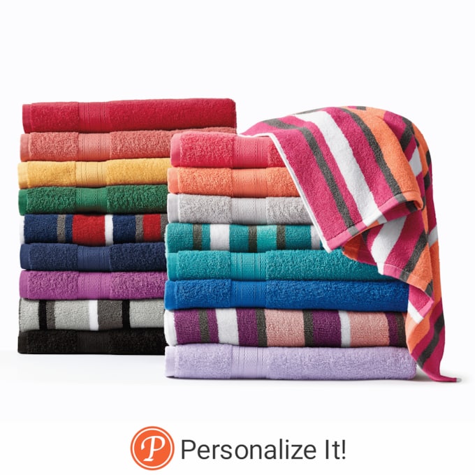 Color Connection Cotton Bath Towel Set, 8 Pieces, , large
