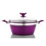 Chef Tested 8-Piece Ceramic Banded Cookware Set by Wards, Purple, large