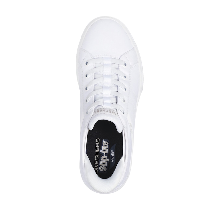 Skechers Men's Slip-Ins Arch Fit Arcade - Good 2 See Ya Sneaker, White, large
