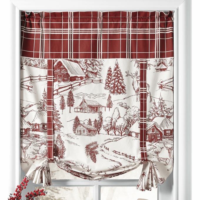 Frosty Farmhouse Tie Shade, , large