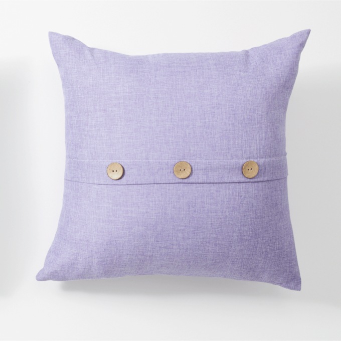 Laurie Button Pillow, Purple, large