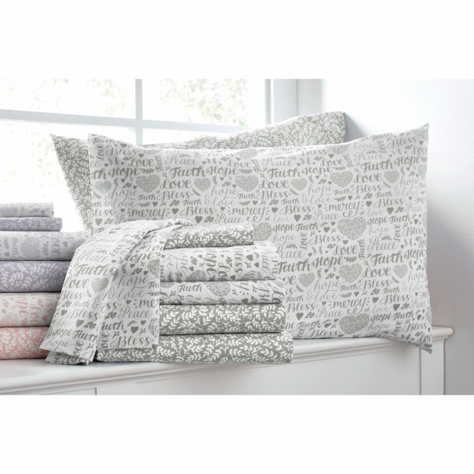 Religious Sentiments 2-Pack Microfiber Sheet Set, , large