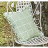 Green Stripe Pleated Indoor/Outdoor Accent Pillow, , large
