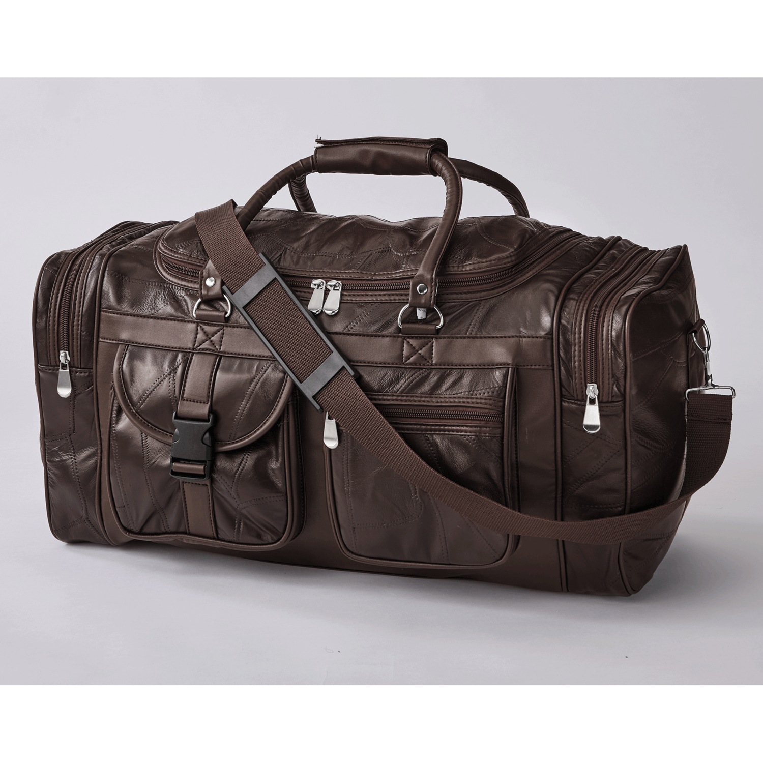 Patch Genuine Leather Duffel Bag | Country Door