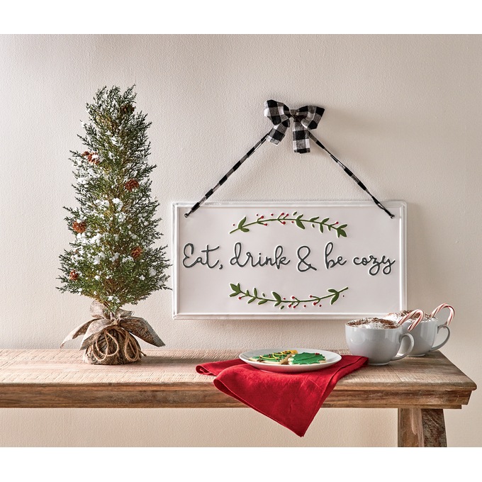 Tree with Music Printed Burlap Base, , large