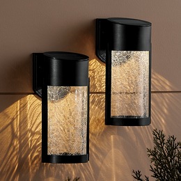 Set of 2 Solar Sconces, , large
