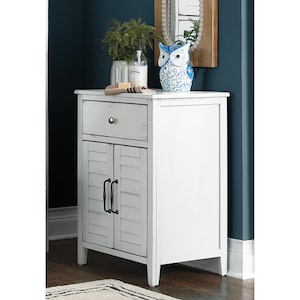 Avalon Distressed Shutter Towel Cabinet, , large