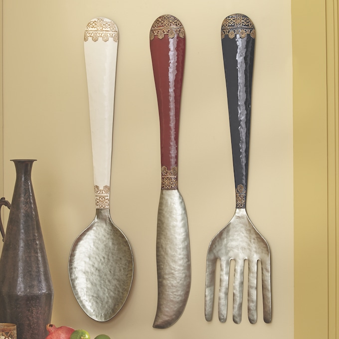 Set Of 3 Knife Spoon Fork Wall Décor Country Door Set Of 3 Knife Spoon Fork Wall Décor
