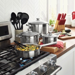 Ginny's 14-Piece Stainless Steel Cookware Set, , large