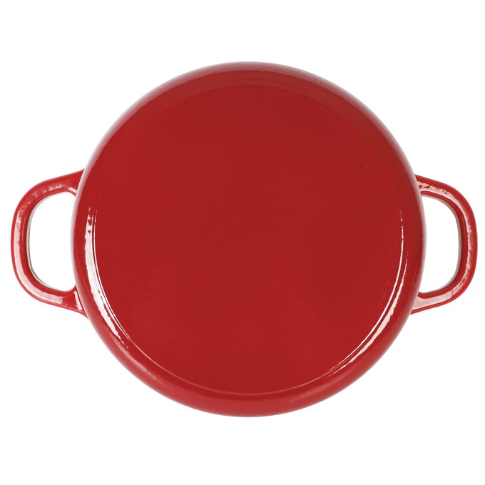 Crock Pot Artisan 6-qt. Enameled Cast Iron Dutch Oven with Lid, Gradient Red, large