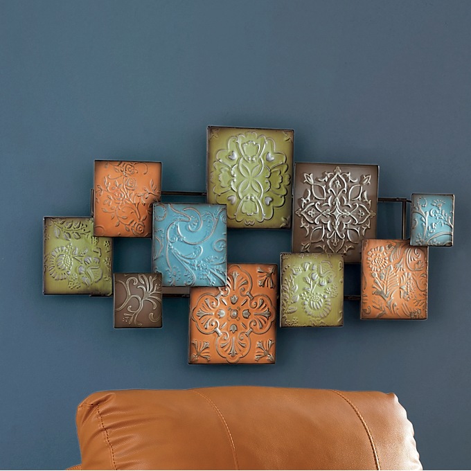 Square Metal Wall D&eacute;cor, , large