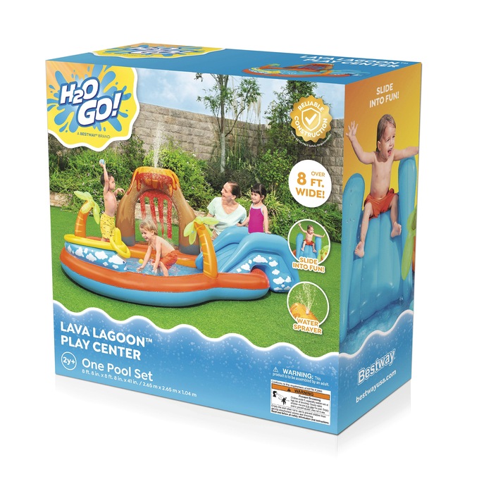 Bestway Lava Lagoon Inflatable Water Play Center, , large