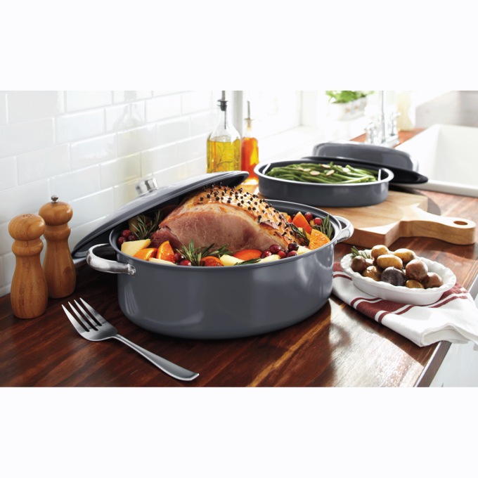 Set of 2 Oval Roasters, , large