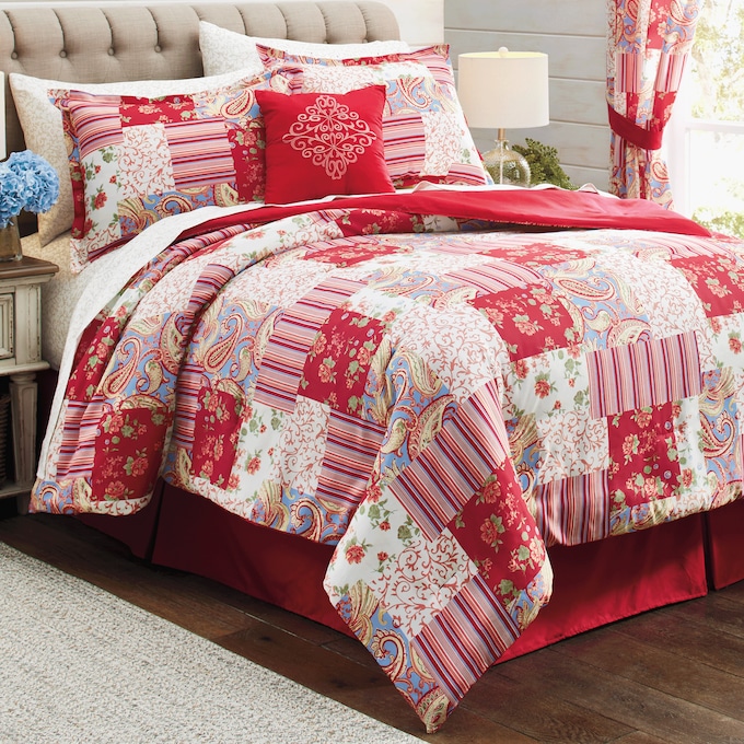 Summer Garden 8-Piece Comforter Set and Accent Pillow, , large
