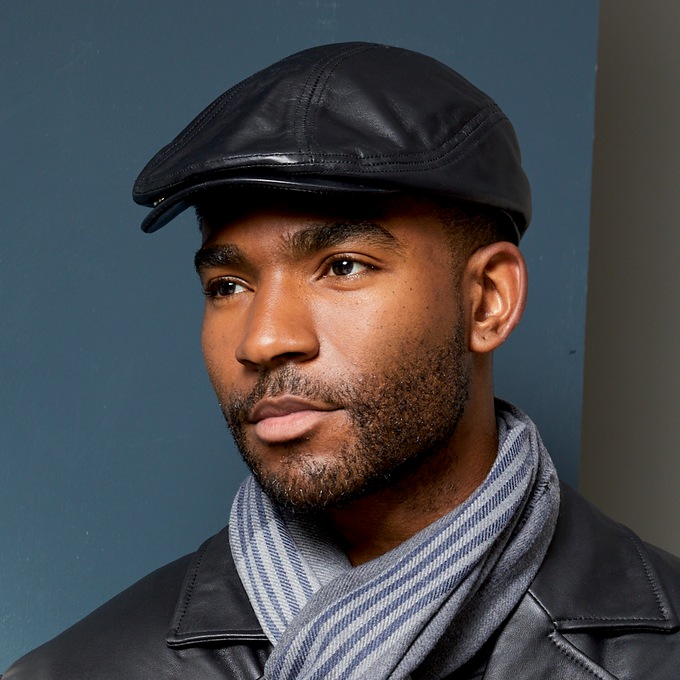 Mens leather driving caps on sale