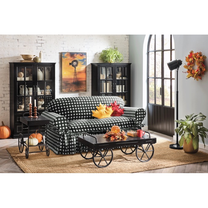 Black Floor Spotlight Lamp, , large