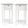 Set of 2 Wood Shutter Side Tables, , large