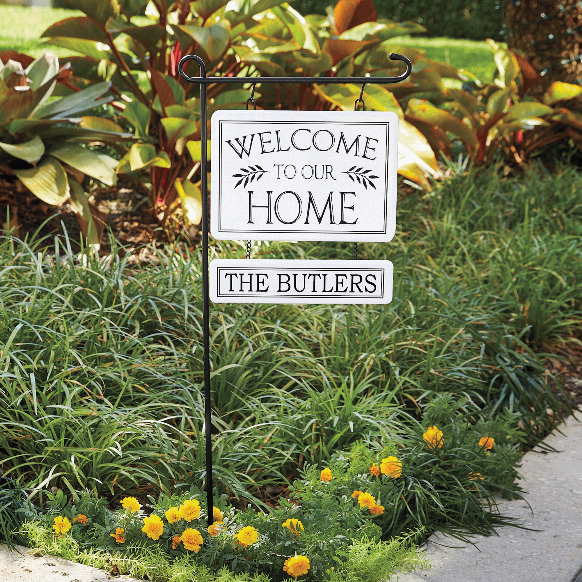 Personalized "Welcome to Our Home" Sign with Stake, , large