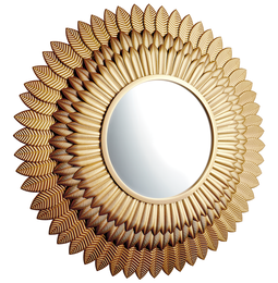 Gold Flower Wall Mirror, , large