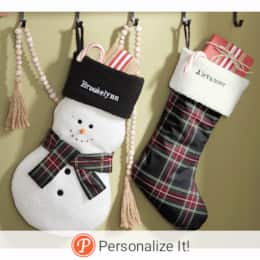 Sherpa Snowman Stocking, , large