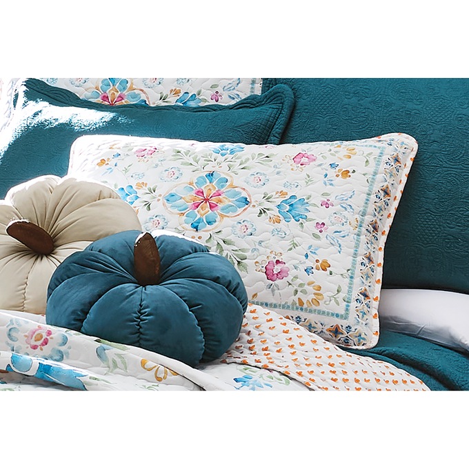 Izzy Floral Quilted Standard Sham, , large