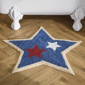 Americana Star Bath Mat, Multi, large