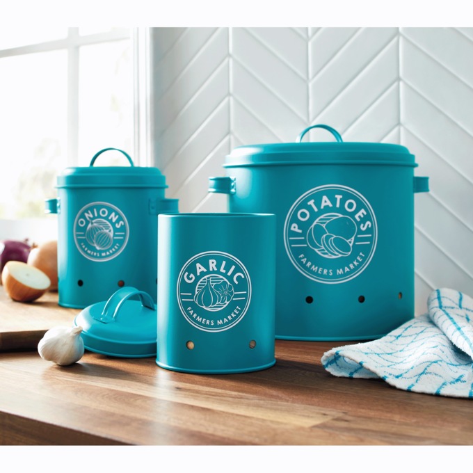 Set of 3 Vented Vegetable Storage Containers, , large