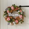 Outdoor Welcome Wreath with Burlap, , large