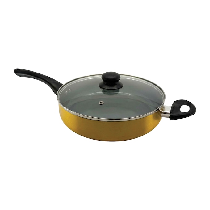 20-Piece Ceramic Metallic Cookware Set, Citrine, large
